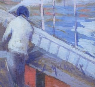Listed Impressionist WPA Gloucester Artist Abram Molarsky RARE