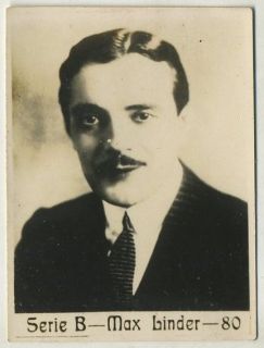 Max Linder 1926 Abel Hermanos Series B Tobacco Card