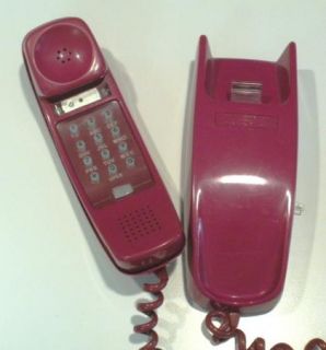 VINTAGE Bell System TRIMLINE RED Wall Mount TELEPHONE AC1 1968