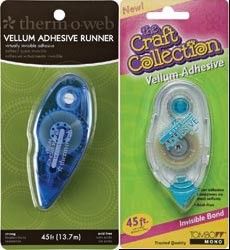   Vellum Runner Permanent Clear Invisible Adhesive Tape Roller