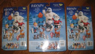 Memory Lane Rudolph Misfit Toy Figure Set: Yukon Cornelius, Abominable 