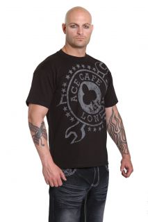 Lucky 13 Ace Cafe London Wrench Logo Official Shirt Motorcycle Shirt 