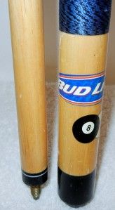 Bud Light Billard Pool Cue with Black Case 8 Ball Breweriana Beer 