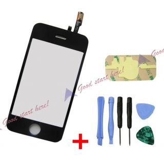 Black Replacement Glass Touch Screen Digitizer+TooL+Tap For Iphone 3G 