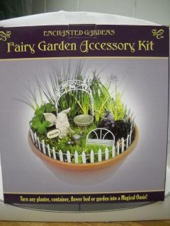 Enchanted Gardens Fairy Garden Accessory Kit EV6240 New