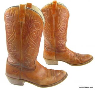 Bodacious Vintage USA Made Acme Dingo Caramel Cowboy Boots Fancy 