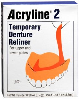 Acryline 2 temporary denture reliner stops discomfort of soggy pastes 