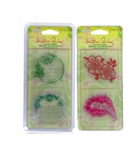 Stamps Acrylic Label Frames Henna Flower Paisley Journal Block