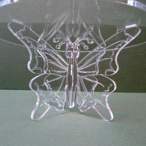 BUTTERFLY ACRYLIC WEDDING PARTY CAKE DISPLAY STAND (B)