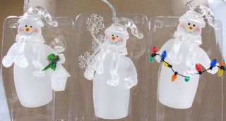 Acrylic Snowman Christmas Ornaments Light Covers New