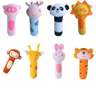Ysbd Baby Pram Crib Toy Activity Soft Toy Rattles 15 x 5cm 8 Styles 