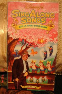 Disneys Sing Along Zip A Dee Doo Dah VHS Video  Volume 2 