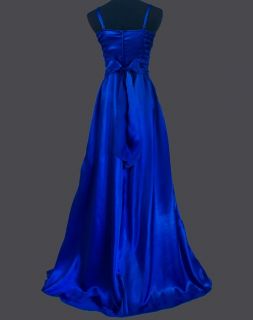 Full Beading Flower Empire Evening Dresses XL Blue