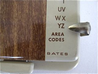 Vtg 50s Bates Pencilist Metal Address Phone Book Flip List Finder 
