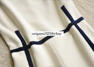 2012 NWT NWOT Tory Burch Addis Knit Dress Ivory s M 4 6 8 10 $325 