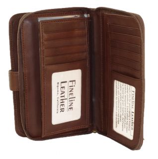 Leather Address Book Organizer Checkboook Wallet Premium American 