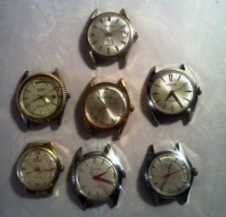 Lot of Vintage Mens Wristwatches   Gruen, Vantage by Hamilton 