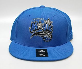  Orlando Magic Flat Bill Fitted Cap Embroidered Adidas 7 1 8 Hat