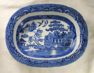 Blue Willow Adams Staffordshire Oval Vegetable Dish