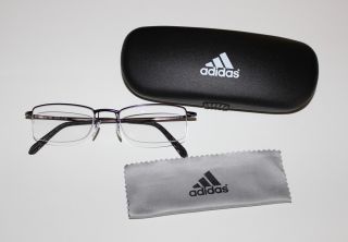 Adidas a790 6065 Eyeglass Metal Frames Half Rimless Brown Bronze 