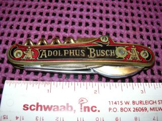Antique Adolphus Busch Pocket Knife A Kastor New York Stanhope 