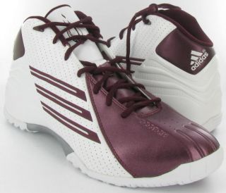 Adidas Scorch TR 3/4 Football Cleats White/Light Maroon Mens size 13 M 