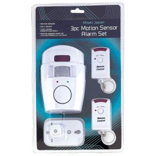 Wireless Motion Sensor Alarm Set with 2 Keychain Remotes Home Security 
