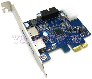 USB 3.0 to PCI E Adapter Card w/ Motherboard 20P 20 pin & Low 