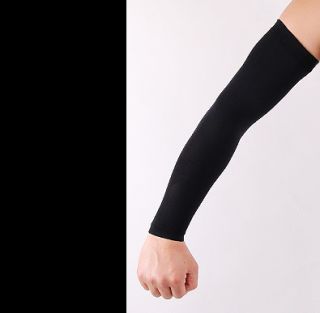 1pair New 3D Seamless Weaving Design UV Block Sports Arm Sleeves Black 