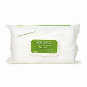 World of Wipes Natural Adult Disposable Washcloths 48 Ea