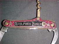 RARE Adolphus Busch Pocket Knife by Schrade Budweiser