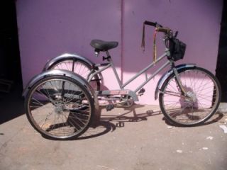 vintage 3 wheel adult tricycle 24 trike 1 speed