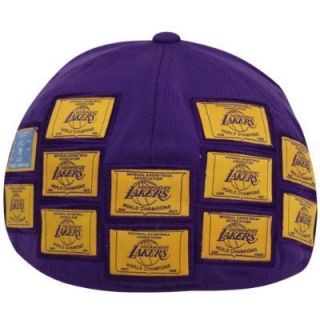 Los Angeles Lakers Adidas Purple 16 Championship Patch Cap Hat Sz L XL 
