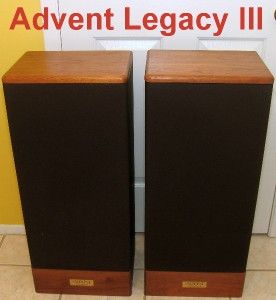 Advent Legacy III Floor Standing Stereo Speakers Mint in Original Box 