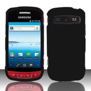 Rubber Black Hard Case Phone Cover Samsung Admire R720