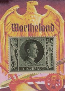    Reich POST Nazi Germany Adolf Hitler birthday postage stamp WW2 1943