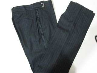 MENS TUXEDO BLACK PIN STRIPED PANTS / U.S. MADE / AFTER SIX SLACKS