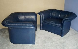 vtg pair Dunbar chairs fanback mid century modern club hollywood 