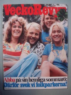 Swedish Mag Front page Bjorn Benny Frida and Agnetha ABBA 1974