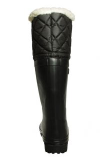 Aigle Womens Rain Boots Polka Giboulee Black Feutre Sz 8 8.5 M