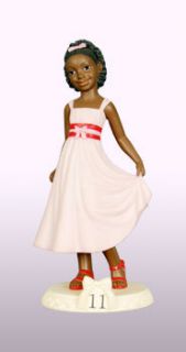 African American Figures Figurine Birthday Girl Age 11