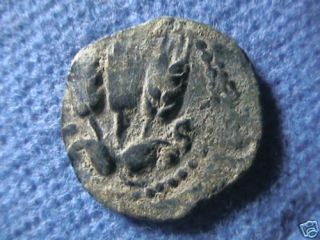 Judaean Agrippa I 37 44C E HOLY LAND JERUSALEM prutah Genuine Ancient 