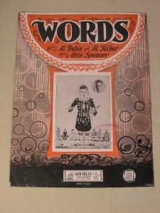 Vintage Sheet Music Words by Dubin Tucker and Spencer