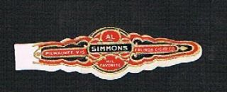 RARE 1920s Al Simmons Baseball Cigar Label Band Boston Braves Red Sox 