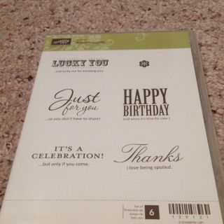Afterthoughts ~ Stampin Up Clear Mount Acrylic Stamp Set Happy 