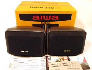New Aiwa SX R210 Bookshelf Surround Stereo Speakers A