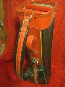 Very Nice Vintage Ajay Red and Black 3 Pocket Golf Bag