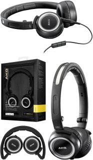 AKG K451 Foldable Headphones with in Line Microphone and Carrying Case 