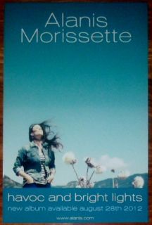 Alanis Morissette Havoc and Bright Lights 2012 Ed Poster New RARE 