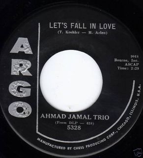 Ahmad Jamal Trio 45 Lets Fall in Love Ahmads Blues